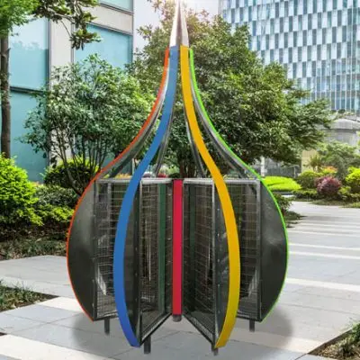 Multi coloured tree